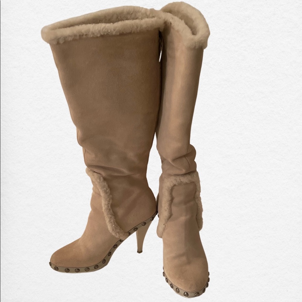 Gently Worn Suede w/ Shearling Boots
